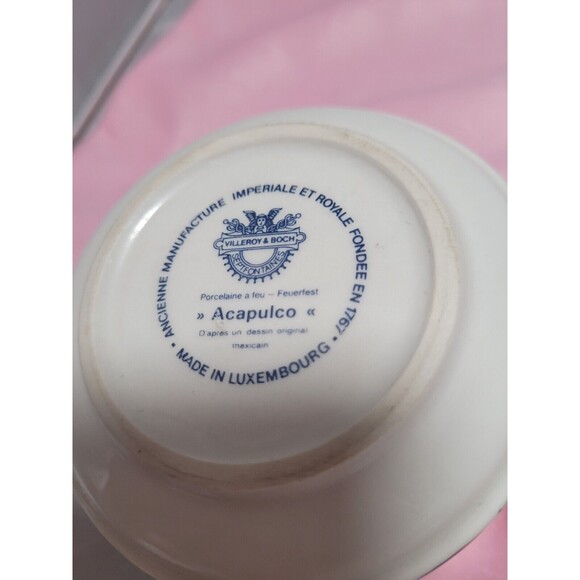 Villeroy and Boch Acapulco Flat Coffee Tea Cup and Saucer + BONUS coaster - Picture 7 of 7